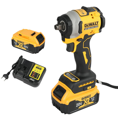 Cordless 20V Brushless Impact Wrench Rechargeable Lithium-Ion High Torque Power Tool