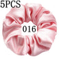 10/5 Pcs Satin Hair Scrunchies Set for Women & Girls – Soft Silk Elastic Hair Bands | Elegant Solid Color Ponytail Holders & Headwear Accessories