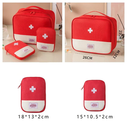 3-Pack Portable First Aid Organizer Bag for Emergency, Travel, Camping & Home