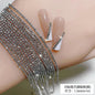 100/50cm Luxury Crystal Chain Nail Charms - 1.5/2mm Clear & AB Diamond Nail Art Decoration
