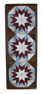 Handmade Amish Barn Quilt Banner Wall Art – 10.5in x 30in Reclaimed Wood Mosaic