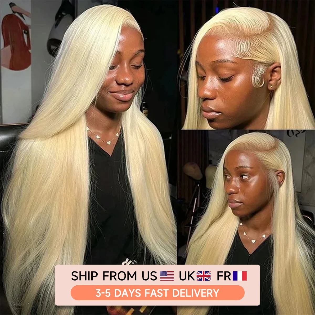 Lalabobo Straight Human Hair Lace Front Wig, 13x4 or 13x6