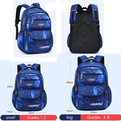 Starry Sky Kids Backpack - Waterproof School Bag for Boys & Girls, Polyester Book Bag