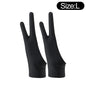 Two-Finger Artist Drawing Glove for Tablet & iPad – Touchscreen Anti-Fouling Ambidextrous Glove, Black
