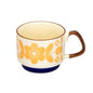 Japanese Flower Coffee Mug Set – Retro Ceramic Cup