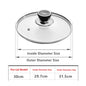 16-32cm Tempered Glass Pot Cover Visible Pot Cover Anti-Scalding Circular Frying Pot Cover Cooking Utensils Kitchen Accessories