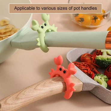 Crab Silicone Utensil Rest Clip-On Spoon, Spatula & Ladle Holder 2.6 x 2.3 in (6.6 x 5.8 cm)