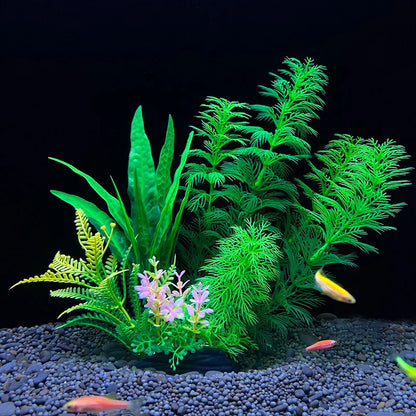 Artificial Aquarium Plants — Plastic Underwater Decorations for Fish Tanks, Realistic Aquarium Decor