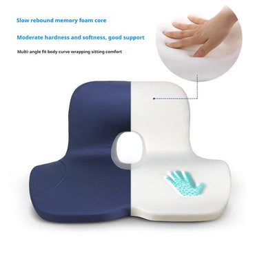 L-Shaped Memory Foam Seat Cushion for Office Chair, Anti-Slip Pressure-Relief Hip & Lumbar Support