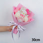 Kawaii Cat Plush Bouquet with Soap Rose Flowers — Cute Valentine's Day, Birthday & Graduation Gift