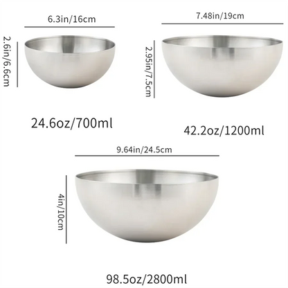 Korean stainless steel fruit and vegetable salad bowl with rice bowl, cold noodle bowl, instant noodle bowl, cold mixing bowl