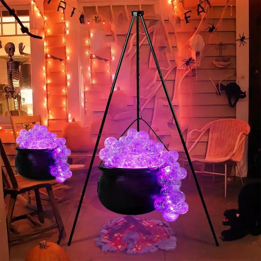 Big Cauldron Pots Halloween Decorations Vintage Decor Light up Witches Cauldron Black Bowl Festive Exquisite Cauldron
