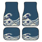 Great Wave Off Kanagawa 4-Piece All-Weather Car Floor Mats - Universal Fit for SUVs, Sedans, Trucks
