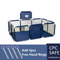 Baby Playpen Indoor Playard with Pull Rings – Ball Pit Compatible Activity Fence & Child Safety Barrier