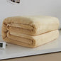 230GSM Coral Fleece Flannel Blankets For Beds Solid Blue Pink Soft Warm Thin Bedspread Sofa Cover Faux Fur Plaid Blanket