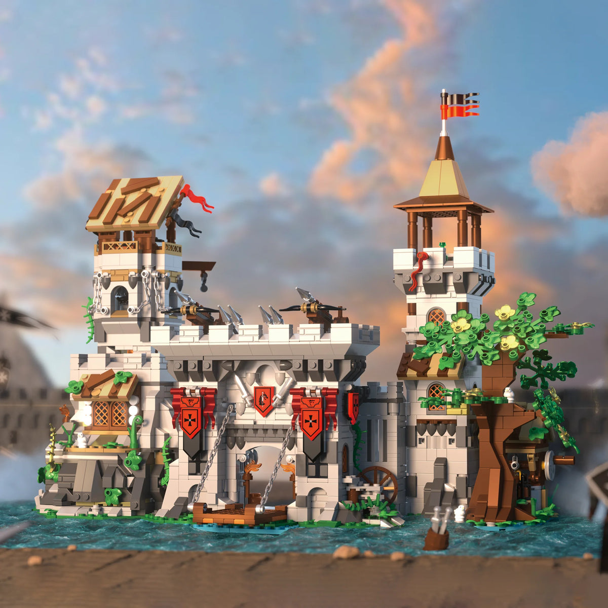 2568-Piece Medieval Knight Fortress Building Set