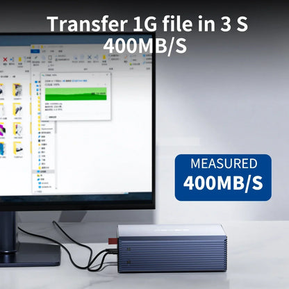 Dual-Bay 3.5/2.5 Inch HDD/SSD Enclosure 48TB RAID External Hard Drive USB-C (SATA, 5Gbps)