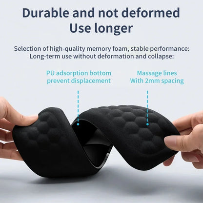 2-Piece Memory Foam Wrist Rest Set — Ergonomic Keyboard & Mouse Support with Non-Slip Base for Laptop & Desktop