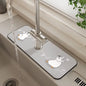 VIKAMA Cartoon Cute Faucet Mat Kitchen Super Absorbent Mat Coffee Machine Drain Mat Drying Mat Quick-Drying Bathroom Drain Mat