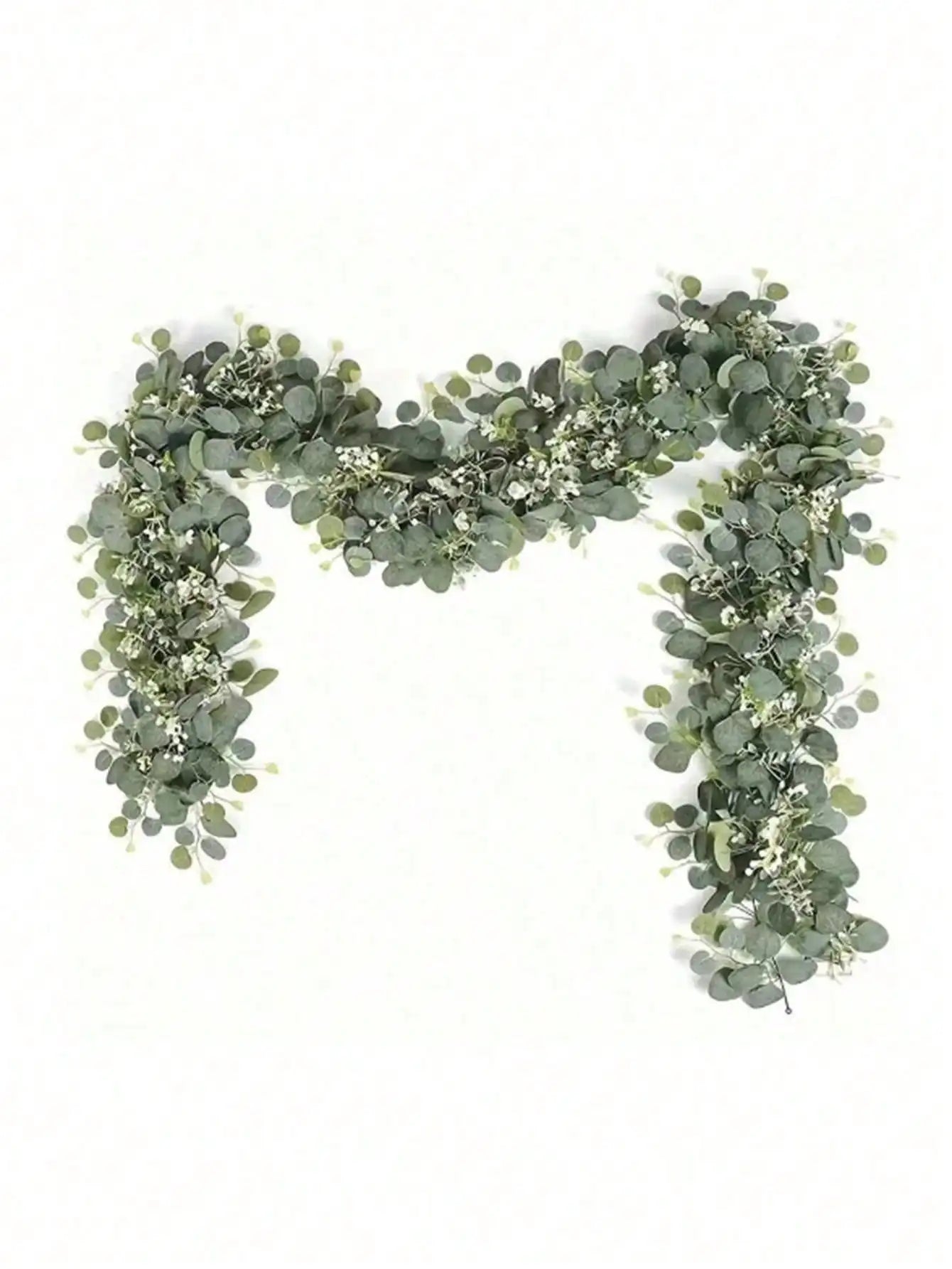 Artificial Eucalyptus Vine Garland – Faux Greenery Stems for Home, Wedding & Party Decor