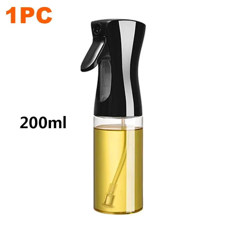 Oil Spray Bottle & Oil Brush — Nebulizing Kitchen Mister, 200/300/500 ml (6.8/10.1/16.9 fl oz) for Cooking, BBQ & Baking