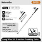 Ultralight Carbon Fiber 5-Section Folding Trekking Poles, Collapsible Quick-Lock Hiking Poles Adjustable 103–120 cm (40.6–47.2 in) or 115–135 cm (45.3–53.2 in)