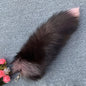 Plush-Fox Tail Keychain Furry Racoon Tail Keyring Keychain 28cm Animal Tail Key-Pendant Pompoms Keyring Holder Bag-Decor