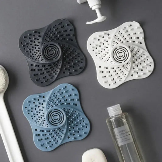 Anti-Clog Hair Catcher Drain Strainer Plug – TPR Shower & Sink Floor Cover (5.1×5.1×0.8 in / 13×13×2 cm)