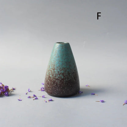 Ceramic Small Flower Bud Vase - Minimalist Japanese-Style Tabletop Home Decor