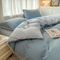 Reversible Brushed Microfiber 4-Piece Bedding Set – Duvet Cover, Sheet & 2 Pillowcases – Sizes 150×200 to 220×240 cm (59×79 in to 87×94 in)