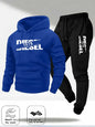 Men's Hooded Tracksuit Two-Piece Set – Casual Hoodie & Pants for Autumn/Winter