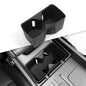 Armrest Storage Box & Cup Holder Organizer - Car Interior Anti-Dirt Pad, Black
