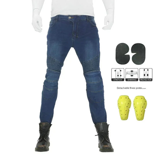 Men's Motorcycle Riding Jeans — Protective Moto Touring & Motocross Trousers