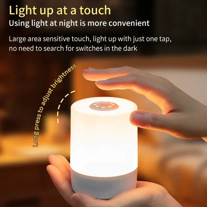 LED Touch Night Light USB Rechargeable 3-Color Dimmable Table Lamp with Remote – Bedside Bedroom Decor