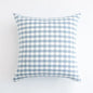 VIKAMA 1pc Light Blue Baby Pillow Cover, Plaid Home Decor, Sofa Cushion Cover Suitable for Sofa and Interior Home Decoration