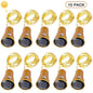 Solar Wine Bottle Cork String Lights — 10/15/20 LED Copper Wire Fairy Lights for Wedding, Party & Garden