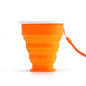 Portable Silicone Folding Water Cup Outdoor Heat Resistant Telescopic Collapsible Foldable Mug With Lid For Travel Camping 200m
