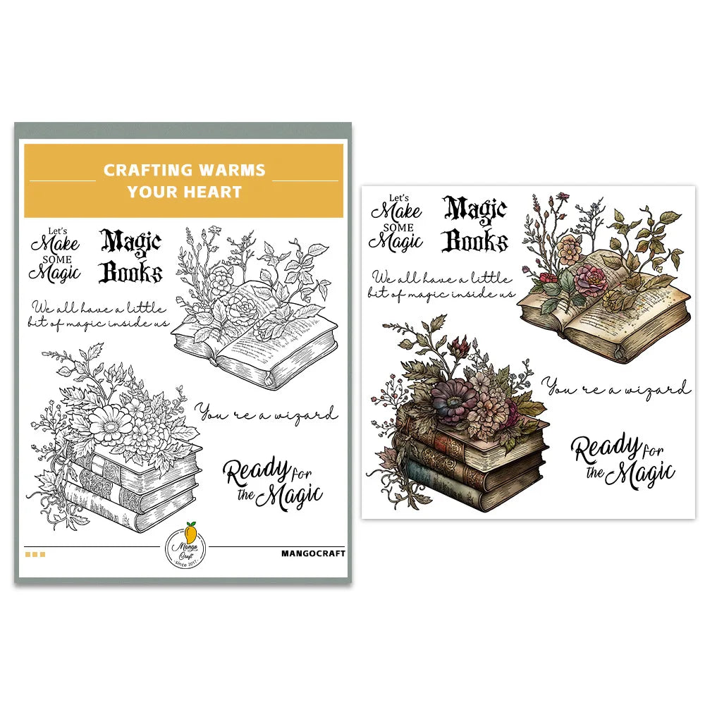 Halloween Transparent Silicone Stamp Set, Coded Designs