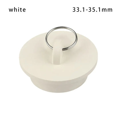 Universal Rubber Sink & Bathtub Drain Stopper Plug — Leakproof Floor Drain Strainer, White