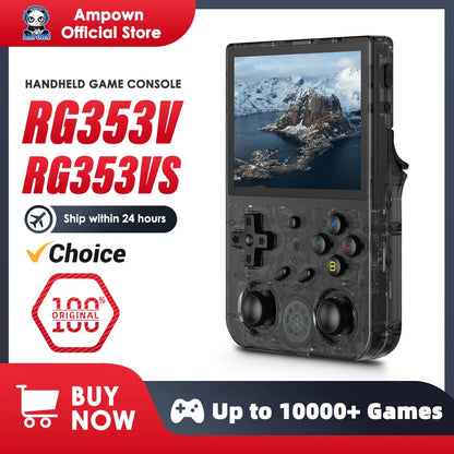Handheld Retro Game Console 3.5-inch (8.9 cm) IPS Screen HDMI Output Android & Linux Built-in Emulators 10,000+ Games