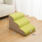 2- or 3-Step Pet Stairs for Dogs & Cats — Removable Washable Non-Slip Ramp for Sofa & Bed, PU Velvet Foam Pet Steps for Small & Senior Pets