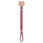 Personalized Wooden Pacifier Clip with Cloth Weave, Custom Name Baby Pacifier Chain and Teether Holder Newborn Gift