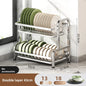 stainless steel Dish Dryer Rack,Compact Kitchen Dish Rack,Screeper Set,Large Rust Proof Dish Screeper With Utensils Holder