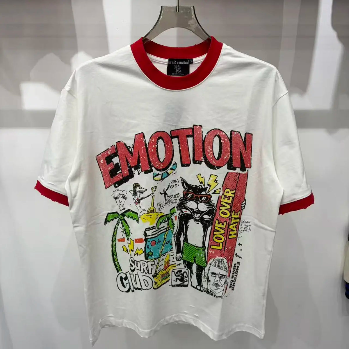 MIXED-EMOTION Rhinestone Graphic T-Shirt