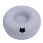 2-in-1 Felt Donut Cat Bed & Tunnel — Foldable Felt Nest with Breather Hole — M 50x50x20 cm (19.7x19.7x7.9 in) / L 60x60x28 cm (23.6x23.6x11.0 in)