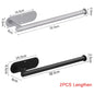 Stainless Steel No-Drill Self-Adhesive Wall-Mount Paper Towel & Toilet Roll Holder
