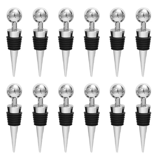 Reusable Plastic Wine Bottle Stoppers Vacuum Twist Champagne Stopper Leakproof Bar Accessory (1/5/12 Pack)