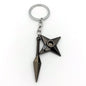 Anime Ninja Keychain Set: Kunai, Shuriken & Red Cloud Charms for Backpack, Car & Keys