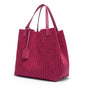 CHCH Large Capacity Black Knitted Tote Bag – Simple Shopping Handbag