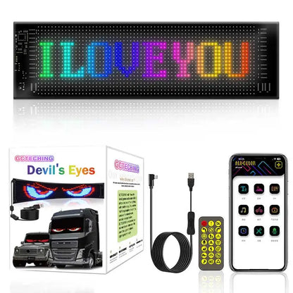 RGB LED Matrix Panel for Car & Truck — Programmable Bluetooth App-Controlled Scrolling Display (16x32, 16x64, 20x64, 16x96)